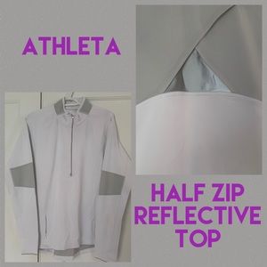 Athleta Size L half zip ventilated exercise top
